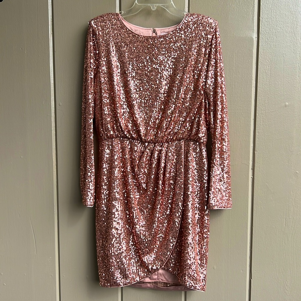 Ever New Melbourne Gold Sequin Dress_Size 8
